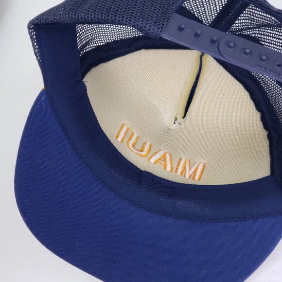 Vintage 80s 90s MAUI Trucker Mesh Hat Cap Rope Snapback  Scrambled Hawaiian Blue - Picture 8 of 8